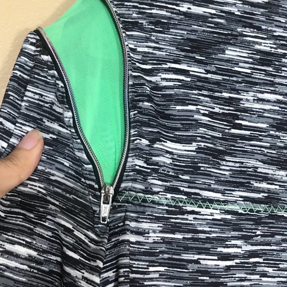 Skechers‎ Track Jacket Womens Large Gray Green Quarter Zip Mock Neck Sport - Picture 2 of 13